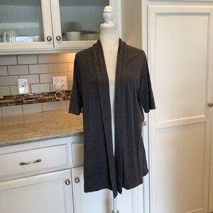 Eileen Fisher Gray Open Front Cardigan Size Small